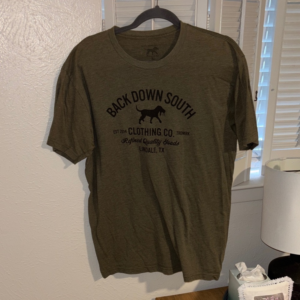 Olive Green Men's Back Down South T-Shirt